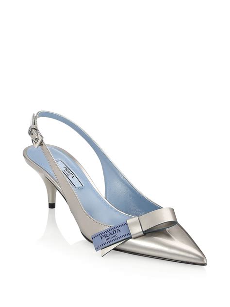 prada crystal kitten heels|Prada chunky heel pumps.